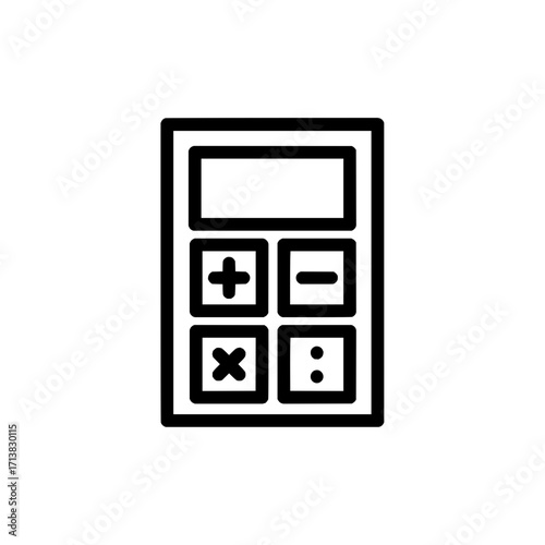 Modern calculator icon for digital design and accounting concepts, clean and simple.