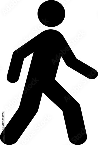 Dynamic silhouette of a person in motion, representing progress and forward momentum for modern concepts.