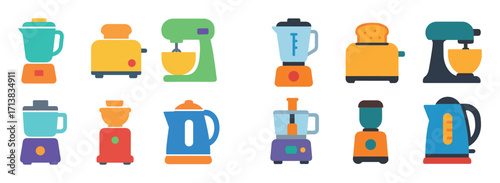 Colorful Kitchenware Icons