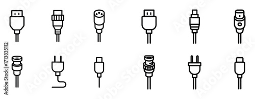Minimalist Cable Icons