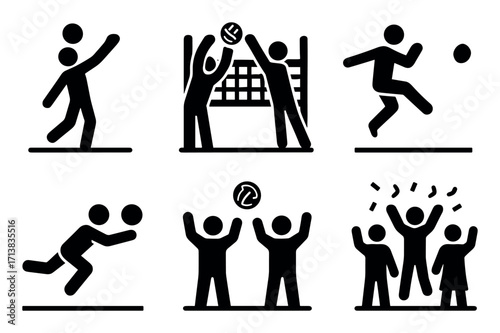 Beach Volleyball Icons