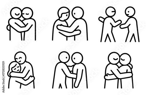 Minimalist Icon Hugs