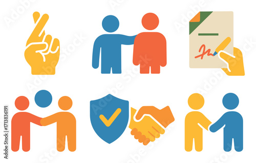 Colorful Trust Activities Icons