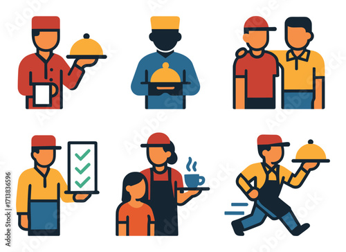 Restaurant Worker Icons