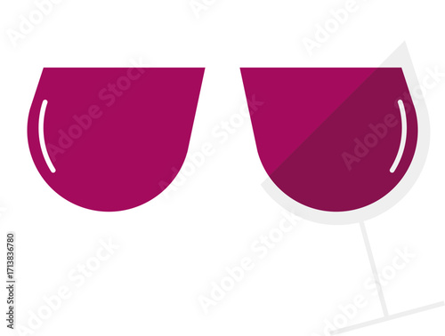 와인잔 백터 아이콘