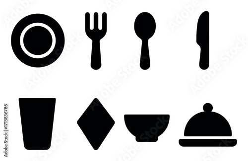 Minimalist Dining Icons