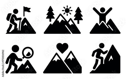 Mountain Walk Icon Set