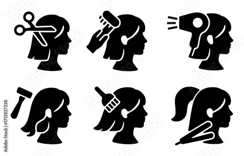 Haircut Icons Grid
