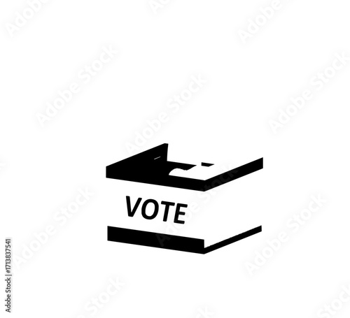 Cast your ballot this election season with a clear vote symbol on a ballot box