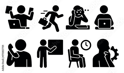 Work Stress Icons