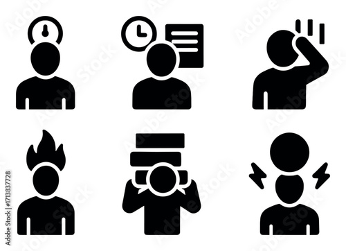 Work Stress Icons