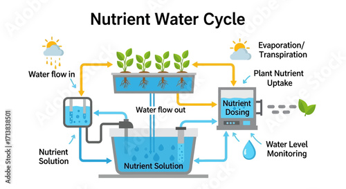 vector infographic explaining different hydroponic systems