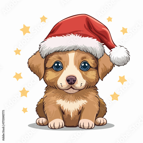 Tier mit Nikolausmütze