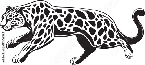 Leopard vector illustration on white background