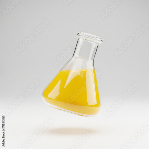 3D Glossy Icon Laboratory Flask JPG