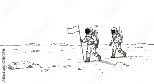 Astronauts Exploring a New Planet