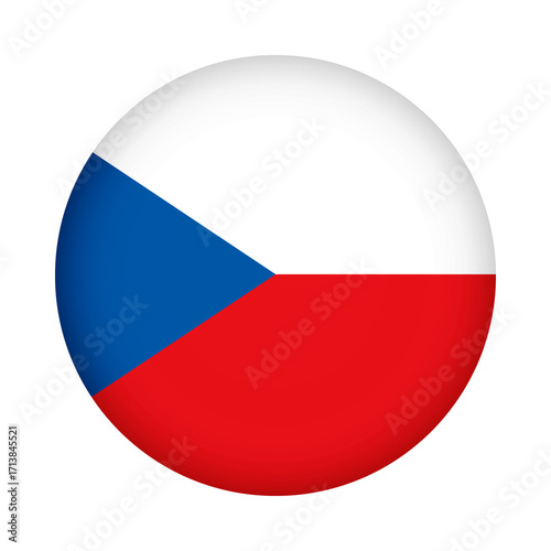 Czechia flag round. 3d illustration round button flag of czech republic transparation png Free Download Czechia flag round. 3d illustration round button flag of czech republic transparation png - GFXLoad