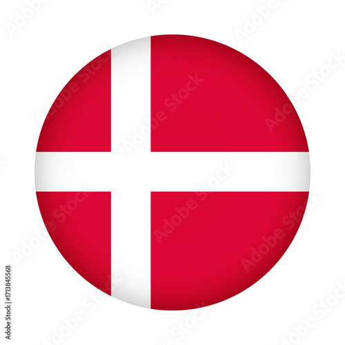 Free Download Denmark flag round. 3d illustration round button flag of Denmark transparation png - GFXLoad
