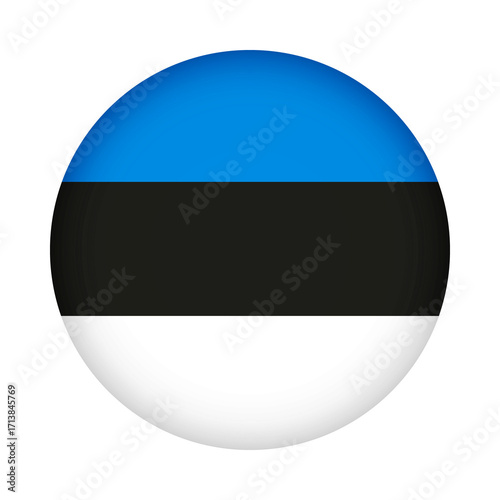 Free Download Estonia flag round. 3d illustration round button flag of Estonia transparation png - GFXLoad
