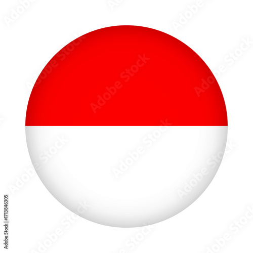 Free Download Indonesia flag round. 3d illustration round button flag of Indonesia transparation png - GFXLoad