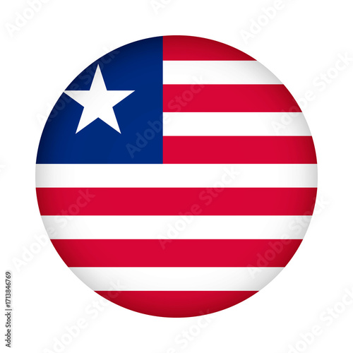Free Download Liberia flag round. 3d illustration round button flag of Liberia transparation png - GFXLoad