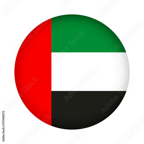 Free Download Uae flag round. 3d illustration round button flag of united arab emirates transparation png - GFXLoad
