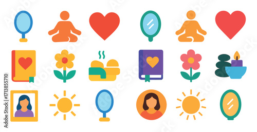 Colorful Self-Love Icons