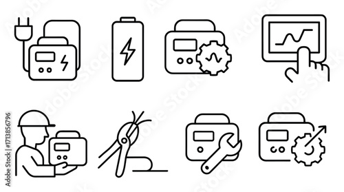Minimalist Power Station Icons
