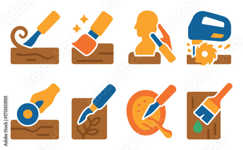 Woodworking Icons Grid