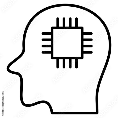 Cybernetics line icon