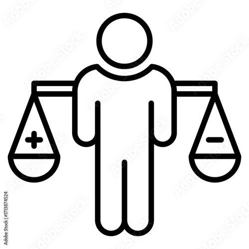 Balance line icon