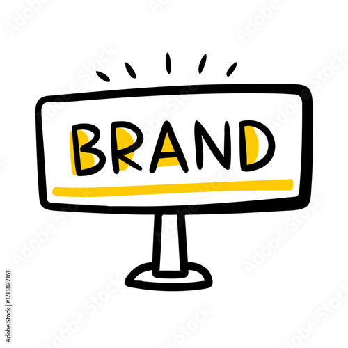 Brand Marketing Billboard Sign Icon For Web And Graphic Design