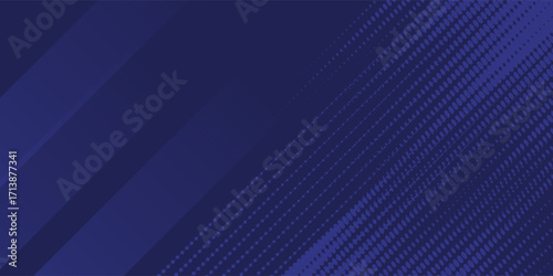 Bright navy blue dynamic abstract vector background with diagonal lines. Trendy classic color of 2020. 3d cover of business presentation banner for sale event