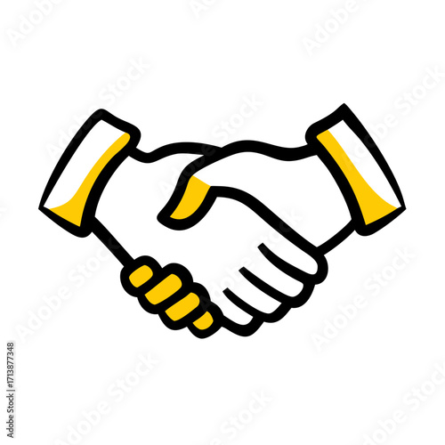 Business Deal Property Purchase Handshake Icon For Web And Graphic Design