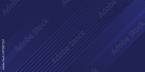 Bright navy blue dynamic abstract vector background with diagonal lines. Trendy classic color of 2020. 3d cover of business presentation banner for sale event