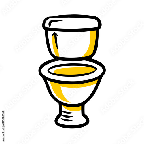 Ceramic Toilet Bowl Fixture Icon For Web And Graphic Design