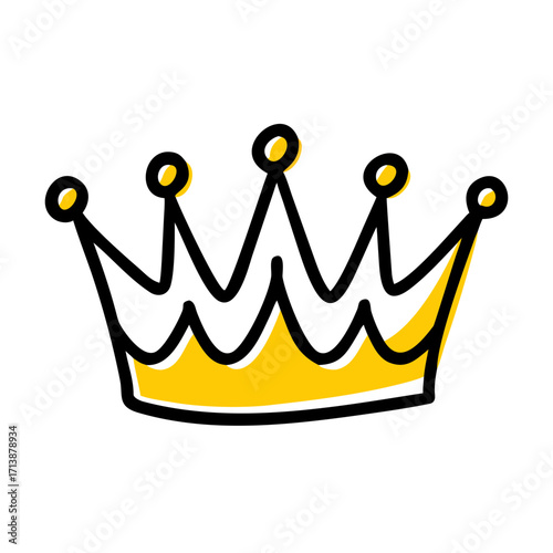 golden crown isolated on white