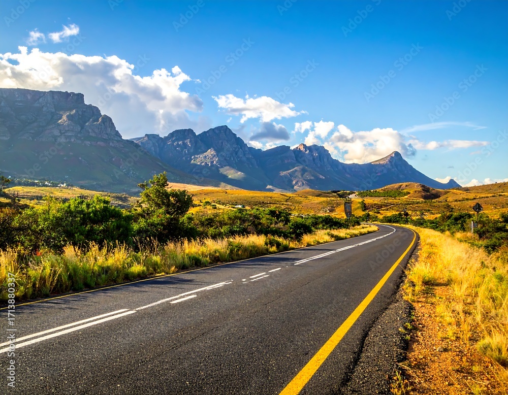 Naklejka premium Scenic mountain road (2)