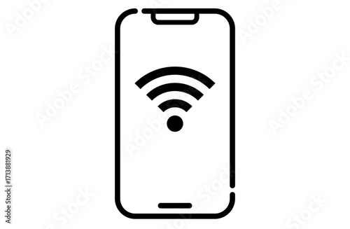 WiFiマークが表示されたスマホアイコン