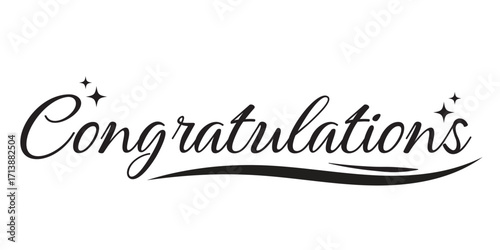 A stylish typography design featuring the word Congratulations. Use this for cards, invitations, or any project needing a celebratory touch.