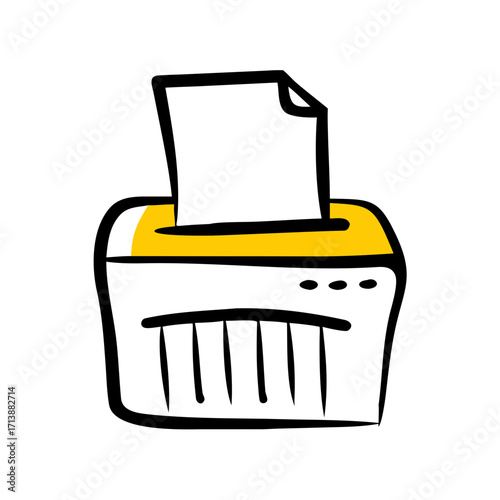 Office Paper Shredder Machine Icon For Web And Graphic Design