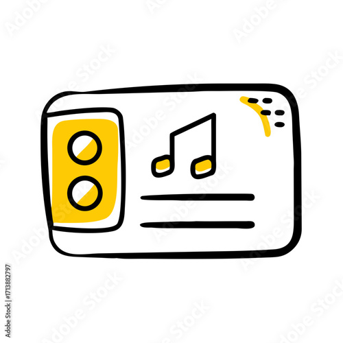 Online Music Playlist Streaming Icon For Web And Graphic Design