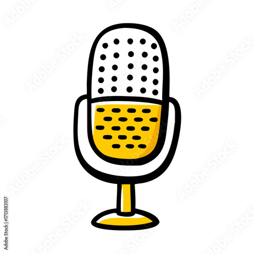 Podcast Microphone Sound Recording Icon For Web And Graphic Design