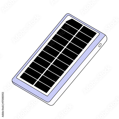 Illustration of a rectangular solar panel