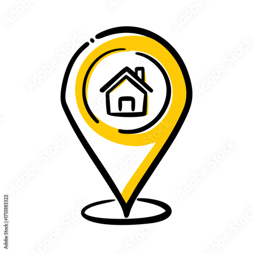 Property Location Map Pin Symbol Icon For Web And Graphic Design