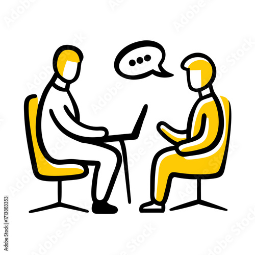 Psychology Professional Counseling Session Icon For Web And Graphic Design