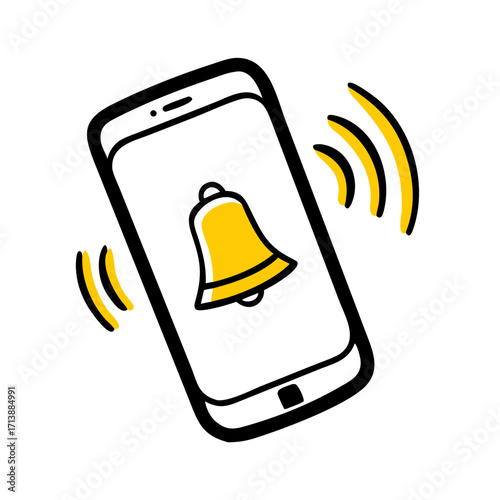 Smartphone Ringing Vibration Alert Icon For Web And Graphic Design