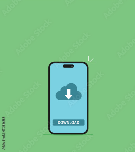 mobile phone with cloud icon download