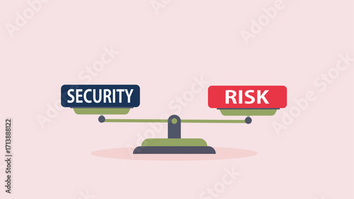 security and risk on the balance scale
