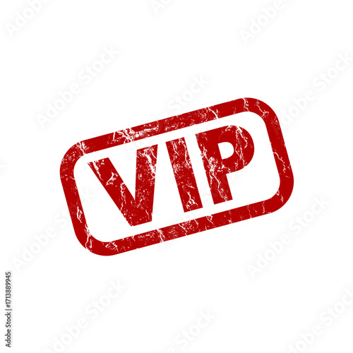 Vip red grunge stamp - vector illustration